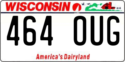 WI license plate 464OUG