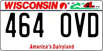 WI license plate 464OVD