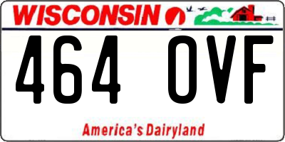 WI license plate 464OVF