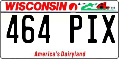 WI license plate 464PIX