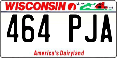 WI license plate 464PJA