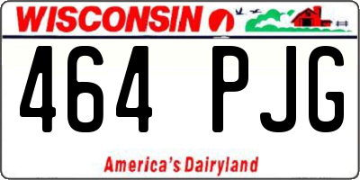 WI license plate 464PJG