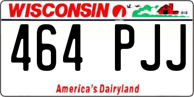 WI license plate 464PJJ