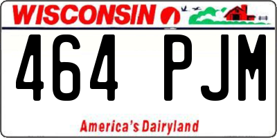 WI license plate 464PJM