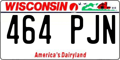 WI license plate 464PJN