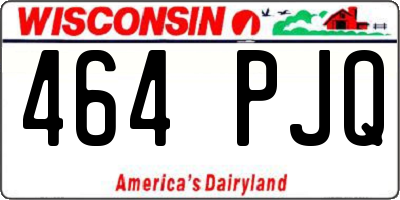WI license plate 464PJQ