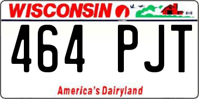 WI license plate 464PJT