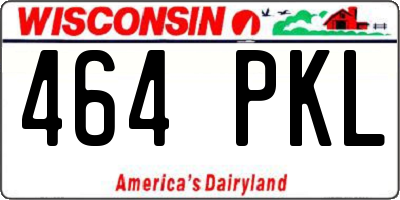 WI license plate 464PKL