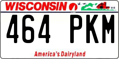 WI license plate 464PKM
