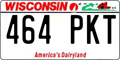 WI license plate 464PKT