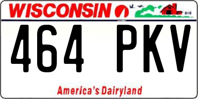 WI license plate 464PKV