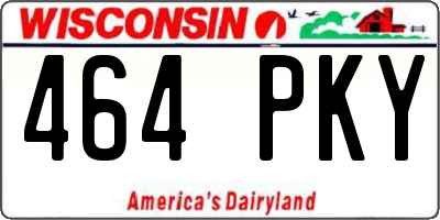 WI license plate 464PKY