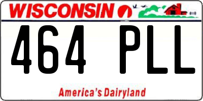 WI license plate 464PLL