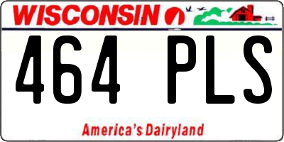 WI license plate 464PLS