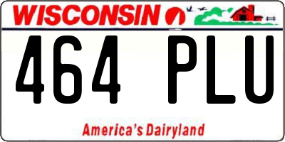 WI license plate 464PLU