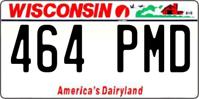 WI license plate 464PMD