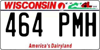 WI license plate 464PMH