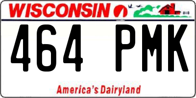 WI license plate 464PMK
