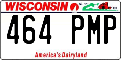 WI license plate 464PMP