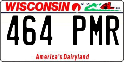 WI license plate 464PMR