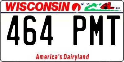 WI license plate 464PMT