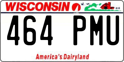 WI license plate 464PMU