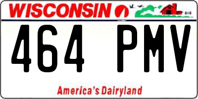 WI license plate 464PMV