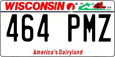 WI license plate 464PMZ