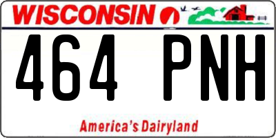 WI license plate 464PNH