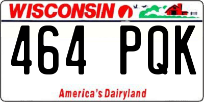 WI license plate 464PQK