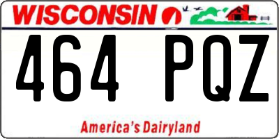 WI license plate 464PQZ