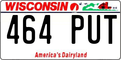 WI license plate 464PUT