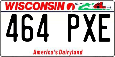 WI license plate 464PXE