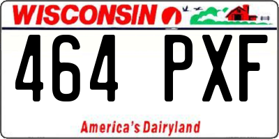 WI license plate 464PXF
