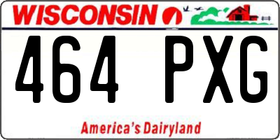 WI license plate 464PXG