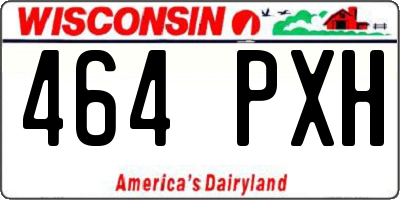 WI license plate 464PXH