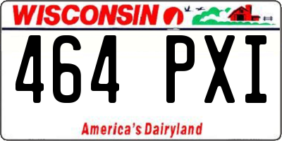 WI license plate 464PXI