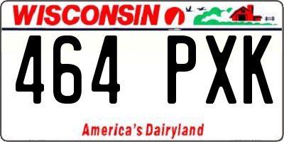 WI license plate 464PXK