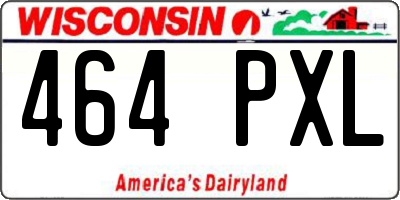 WI license plate 464PXL