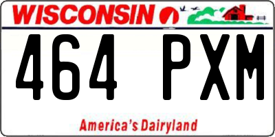 WI license plate 464PXM