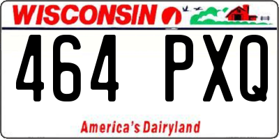 WI license plate 464PXQ