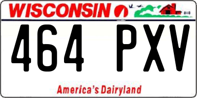 WI license plate 464PXV