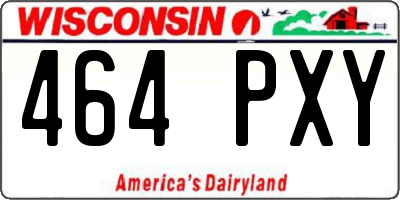 WI license plate 464PXY
