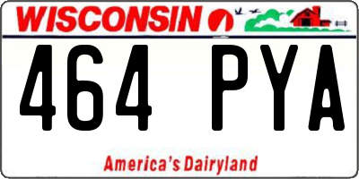 WI license plate 464PYA