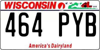 WI license plate 464PYB