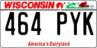 WI license plate 464PYK