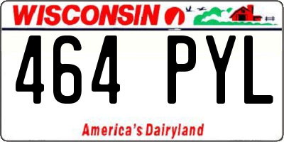 WI license plate 464PYL