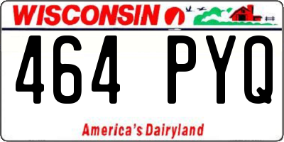 WI license plate 464PYQ