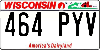 WI license plate 464PYV