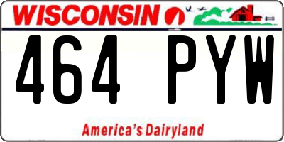 WI license plate 464PYW